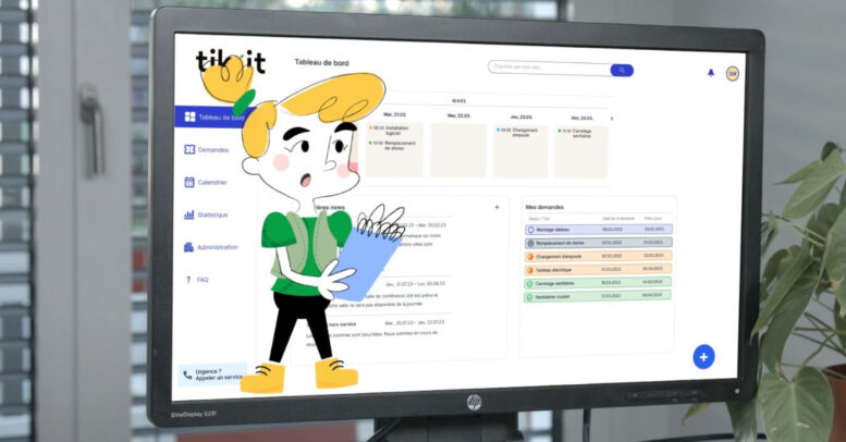 Ecran présentant l'application Tikit